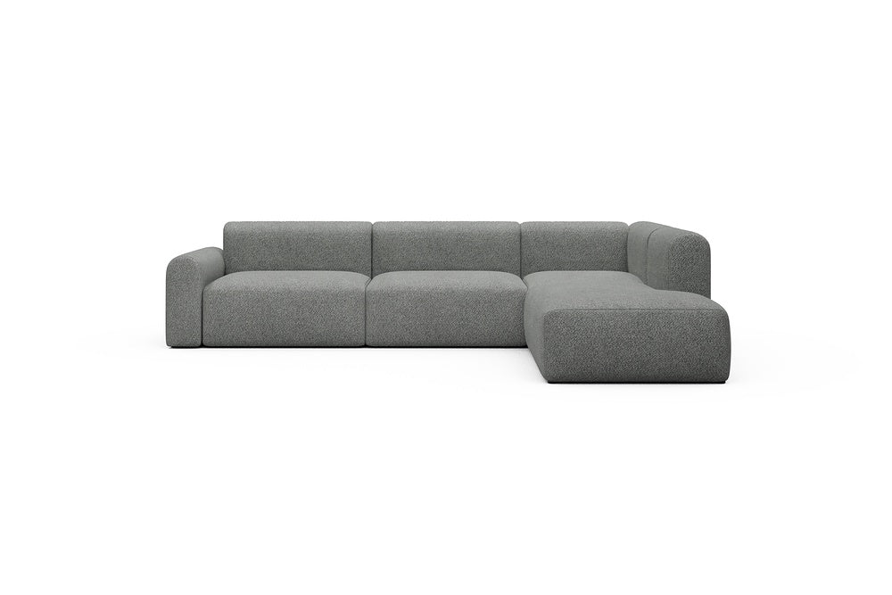Rund Casual Modular Sofa - Configurations 2 - N2L - 312 x 224 cm - Open-end + 4 Seater - 868 Vanora Warm Grey