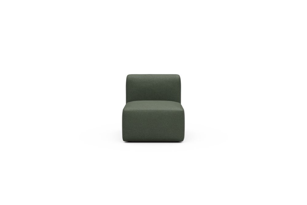 Rund Modular Sofa - Configurations 1 - 77E - 73 x 97 cm - 1 Seater - 488 Denari Forest Green