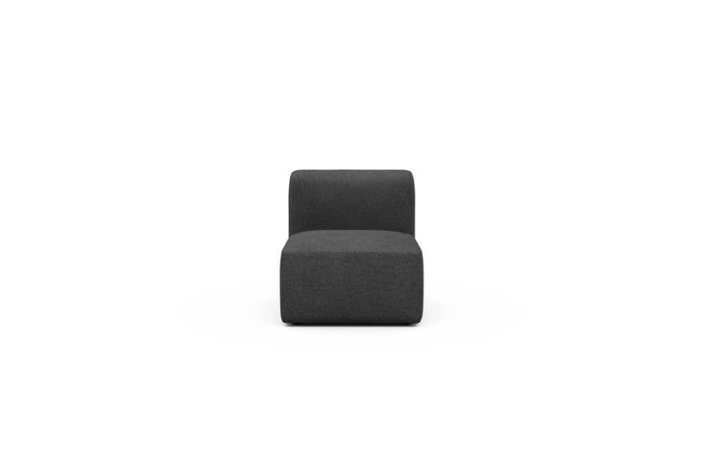 Rund Modular Sofa - Configurations 1 - 77E - 73 x 97 cm - 1 Seater - 529 Bouclé Charcoal