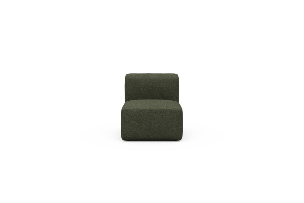 Rund Modular Sofa - Configurations 1 - 77E - 73 x 97 cm - 1 Seater - 535 Bouclé Forest Green