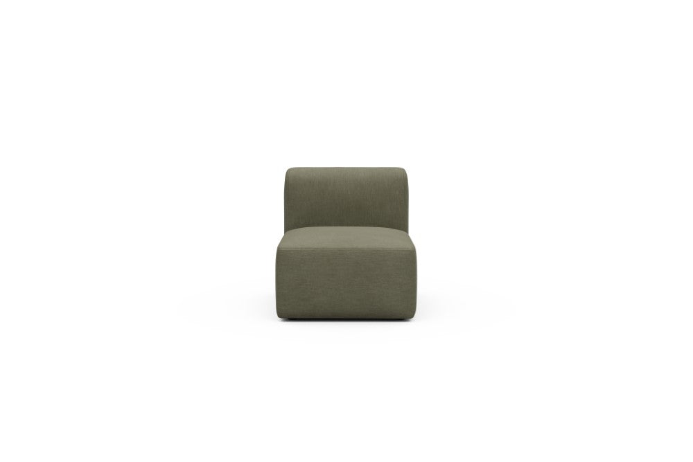 Rund Modular Sofa - Configurations 1 - 77E - 73 x 97 cm - 1 Seater - 575 Vivus Dusty Olive