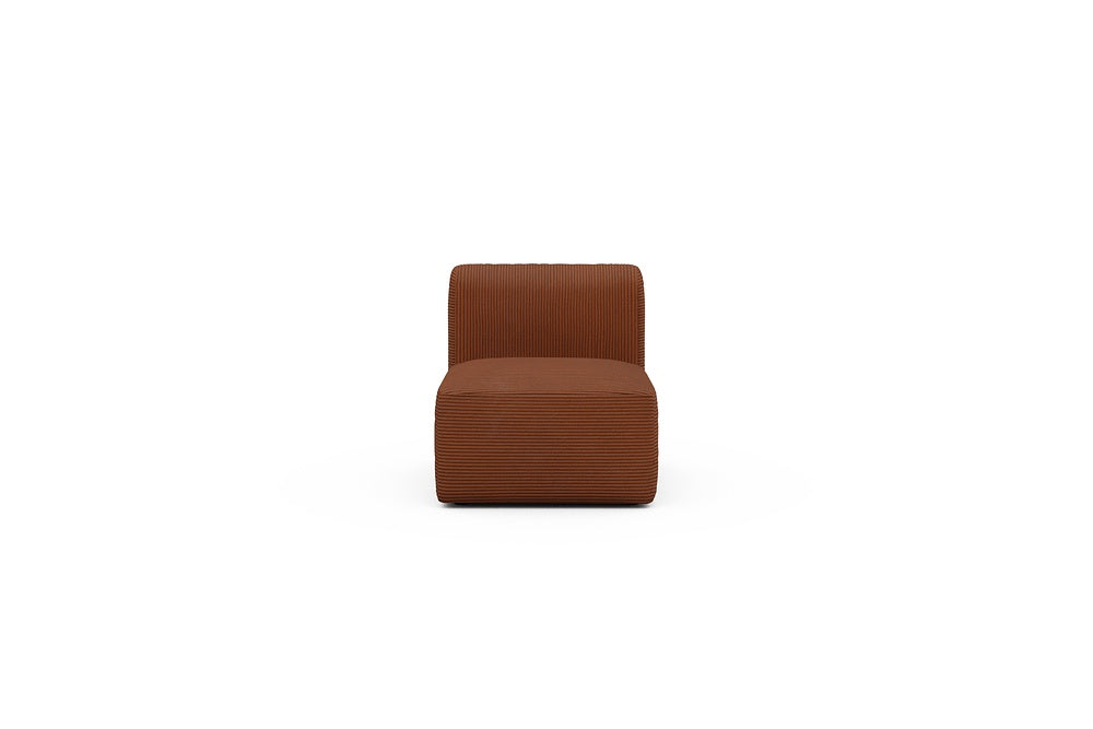 Rund Modular Sofa - Configurations 1 - 77E - 73 x 97 cm - 1 Seater - 595 Corduroy Burnt-Orange