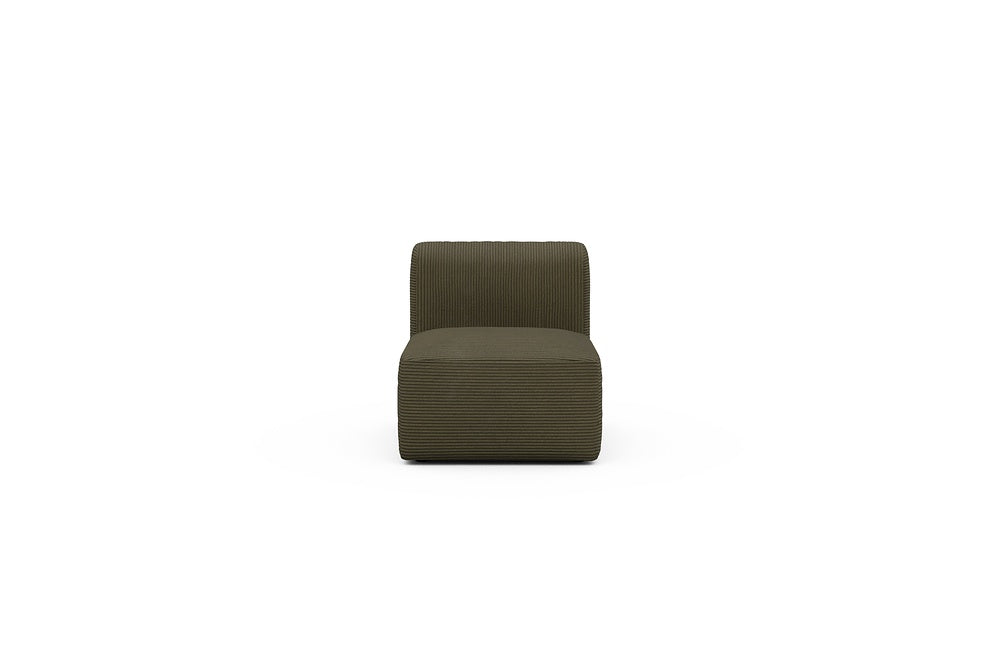 Rund Modular Sofa - Configurations 1 - 77E - 73 x 97 cm - 1 Seater - 599 Corduroy Olive