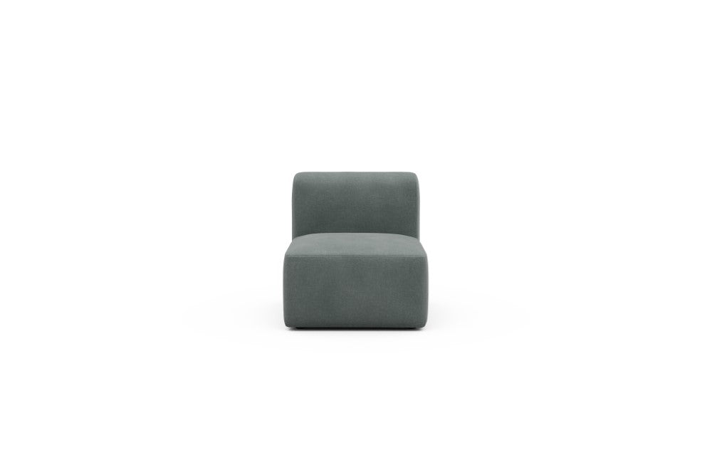 Rund Modular Sofa - Configurations 1 - 77E - 73 x 97 cm - 1 Seater - 812 Smooth Smooth Silver Grey