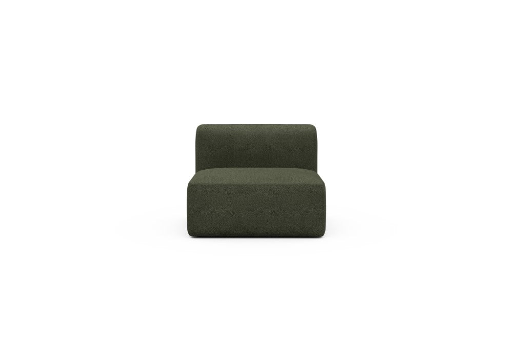 Rund Modular Sofa - Configurations 1 - 97E - 96 x 97 cm - 1,5 Seater - 535 Bouclé Forest Green