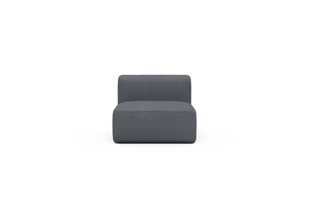 Rund Modular Sofa - Configurations 1 - 97E - 96 x 97 cm - 1,5 Seater - 592 Corduroy Silvermist