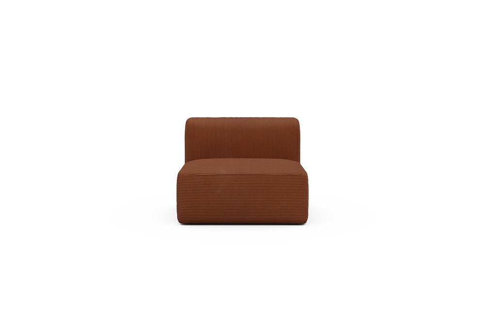 Rund Modular Sofa - Configurations 1 - 97E - 96 x 97 cm - 1,5 Seater - 595 Corduroy Burnt-Orange