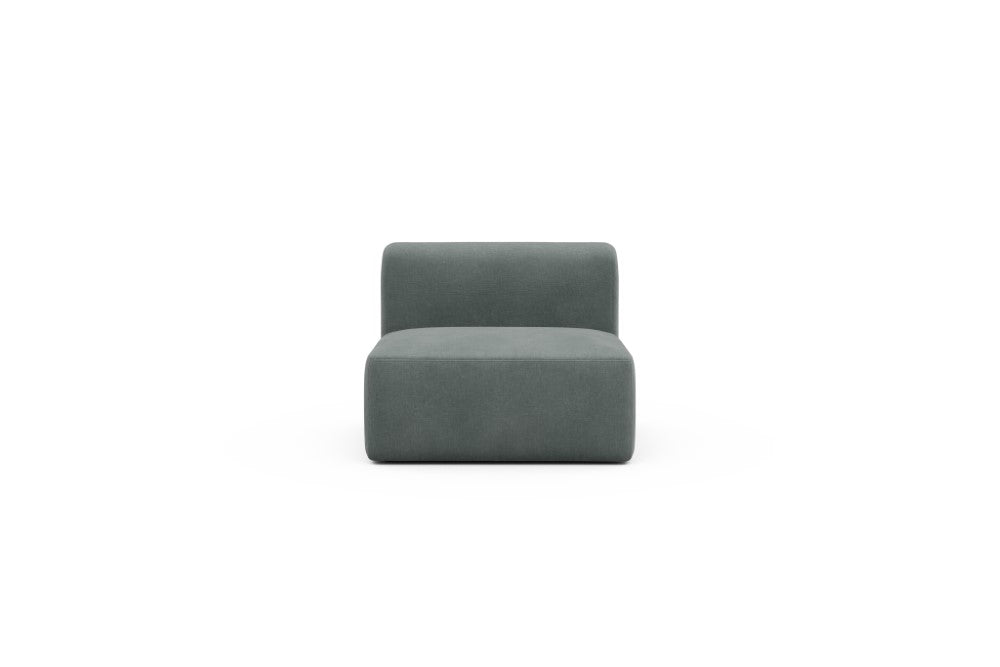 Rund Modular Sofa - Configurations 1 - 97E - 96 x 97 cm - 1,5 Seater - 812 Smooth Smooth Silver Grey