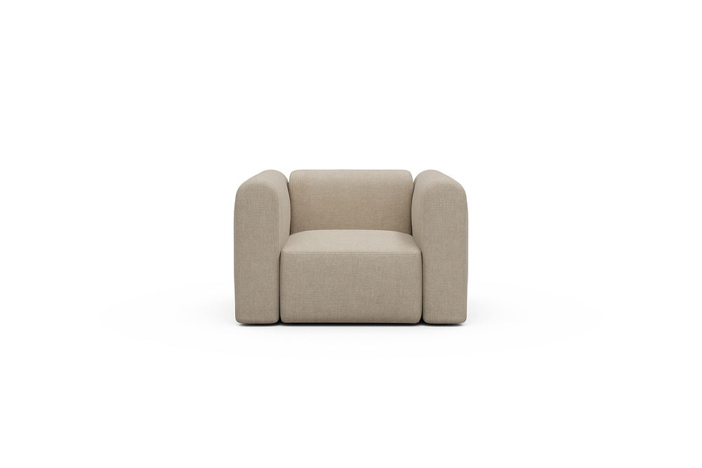Rund Modular Sofa - Configurations 2 - A1H - 123 x 97 cm - 1.5 Seater - 410 Esina Almond Beige