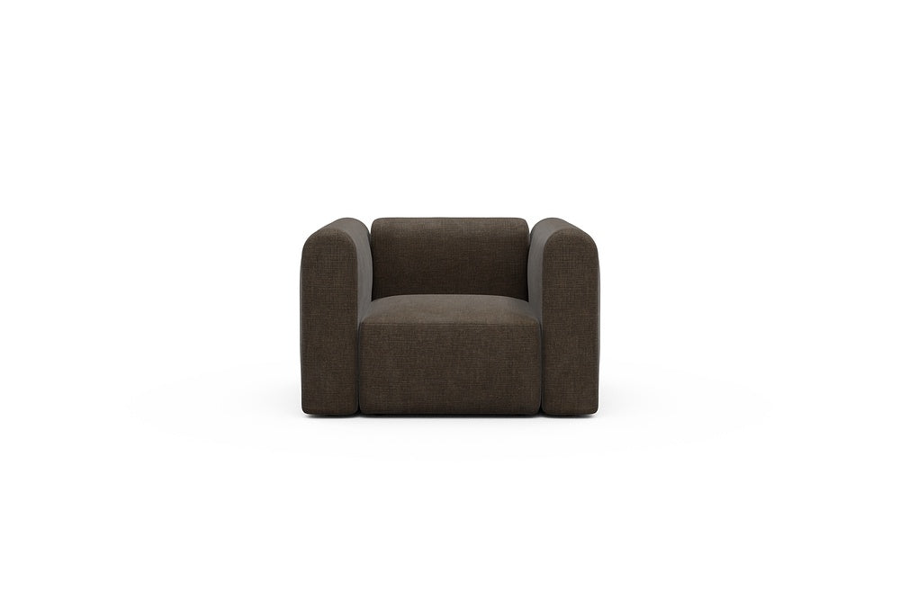 Rund Modular Sofa - Configurations 2 - A1H - 123 x 97 cm - 1.5 Seater - 411 Esina Cedar Brown