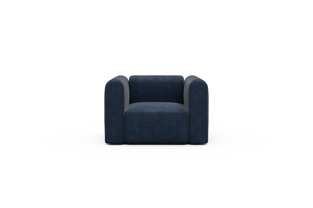 Rund Modular Sofa - Configurations 2 - A1H - 123 x 97 cm - 1.5 Seater - 414 Esina Indigo Blue