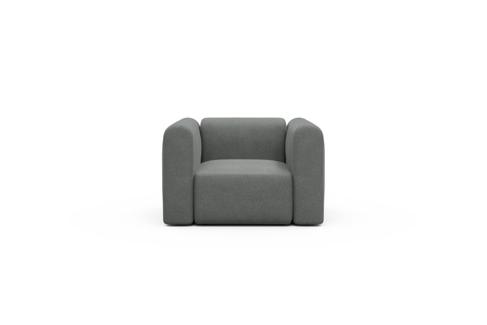 Rund Modular Sofa - Configurations 2 - A1H - 123 x 97 cm - 1.5 Seater - 440 Satya Steel Grey