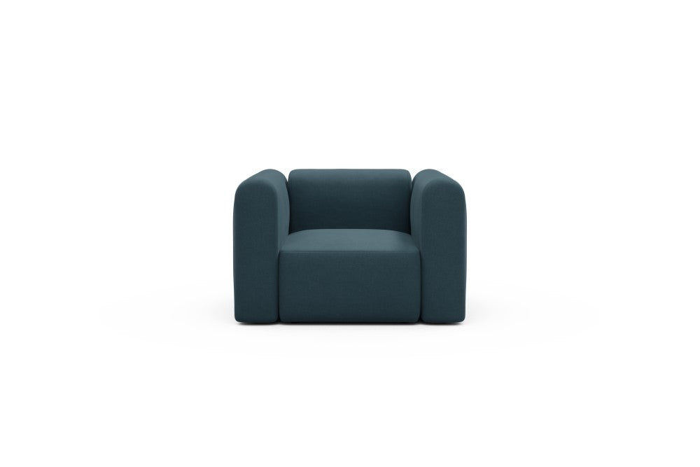 Rund Modular Sofa - Configurations 2 - A1H - 123 x 97 cm - 1.5 Seater - 443 Satya Deep Blue