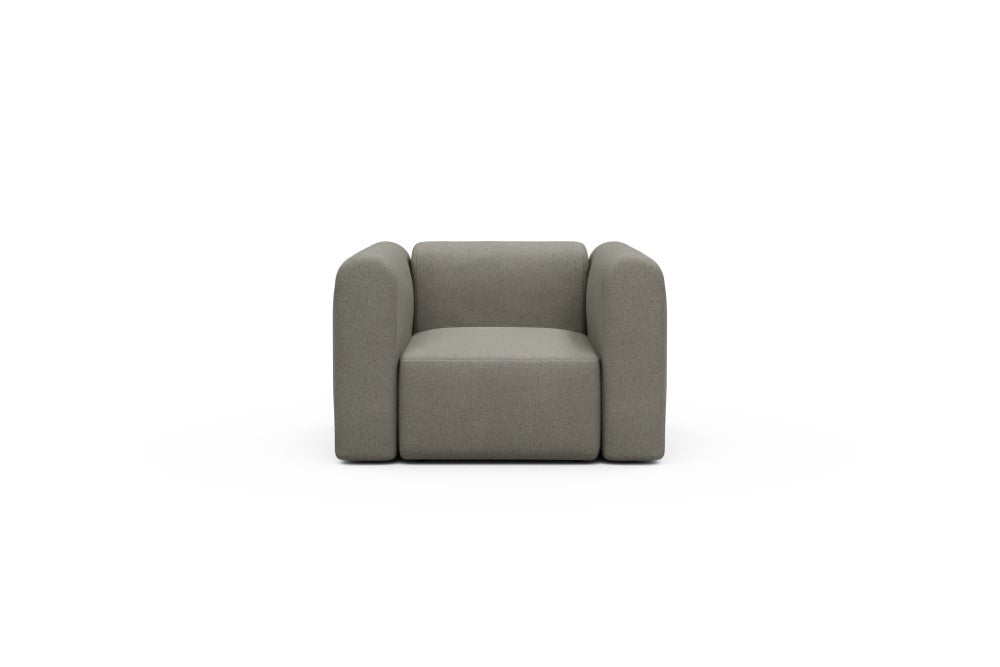 Rund Modular Sofa - Configurations 2 - A1H - 123 x 97 cm - 1.5 Seater - 486 Denari Warm Grey