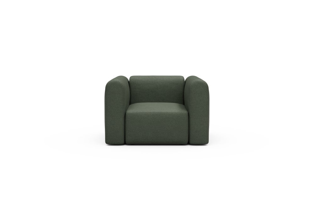 Rund Modular Sofa - Configurations 2 - A1H - 123 x 97 cm - 1.5 Seater - 488 Denari Forest Green