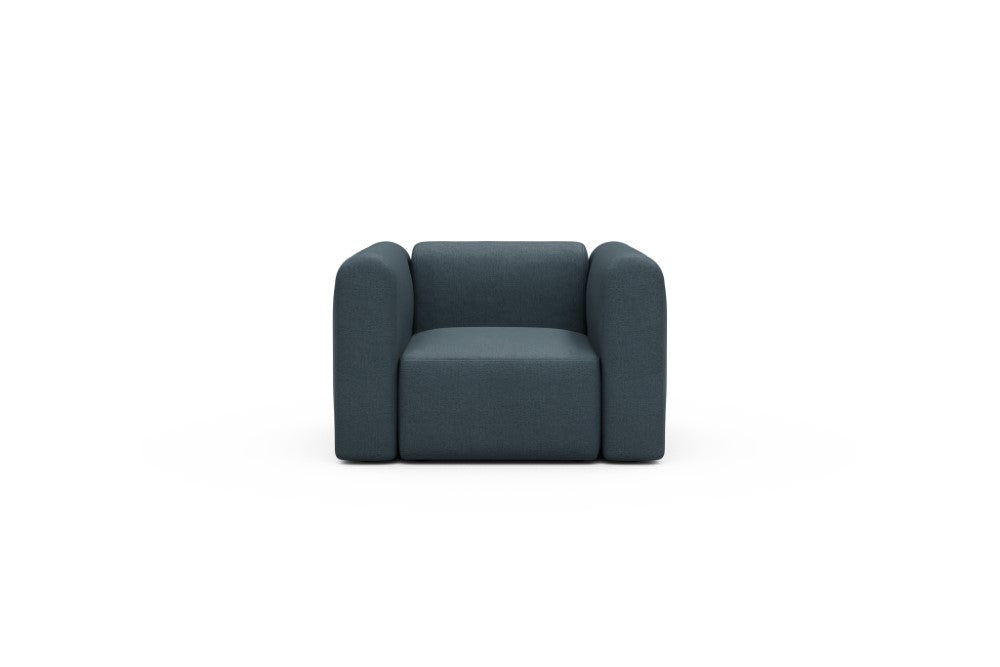 Rund Modular Sofa - Configurations 2 - A1H - 123 x 97 cm - 1.5 Seater - 489 Denari Royal Blue