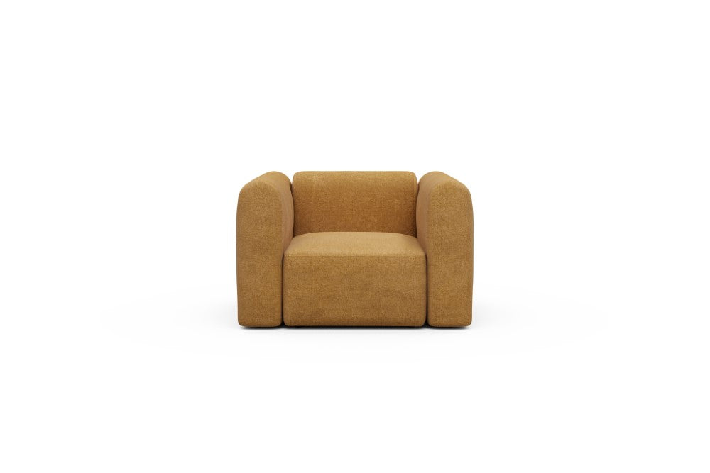 Rund Modular Sofa - Configurations 2 - A1H - 123 x 97 cm - 1.5 Seater - 497 Casone Warm Yellow