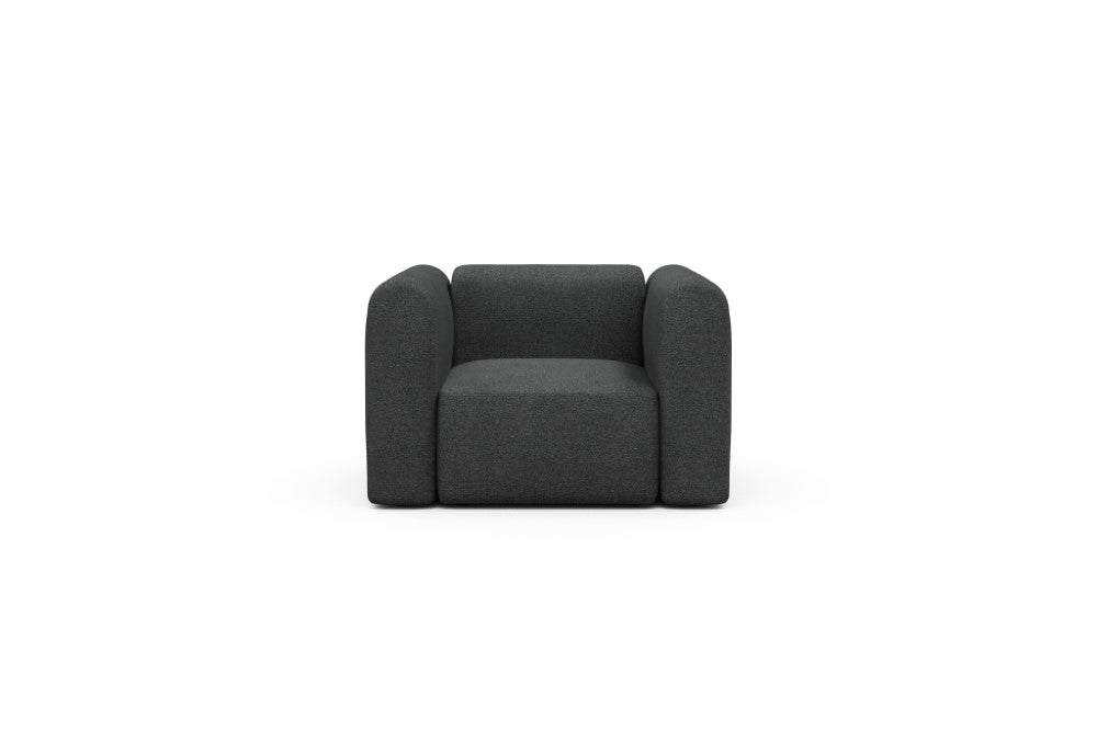 Rund Modular Sofa - Configurations 2 - A1H - 123 x 97 cm - 1.5 Seater - 529 Bouclé Charcoal