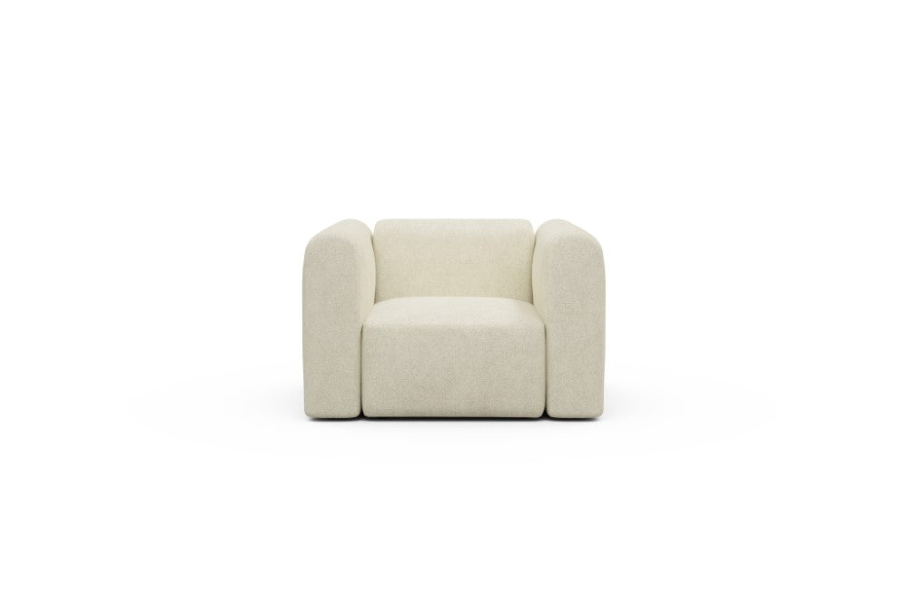 Rund Modular Sofa - Configurations 2 - A1H - 123 x 97 cm - 1.5 Seater - 531 Bouclé Off White