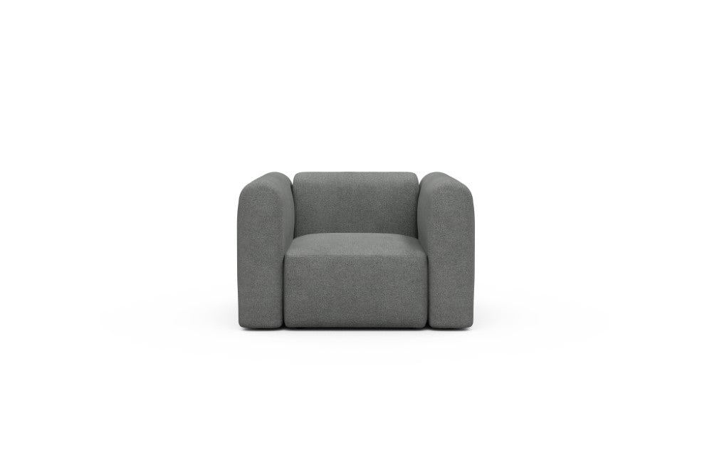 Rund Modular Sofa - Configurations 2 - A1H - 123 x 97 cm - 1.5 Seater - 533 Bouclé Ash Grey