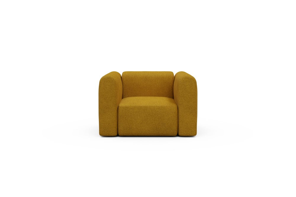 Rund Modular Sofa - Configurations 2 - A1H - 123 x 97 cm - 1.5 Seater - 536 Bouclé Ochre