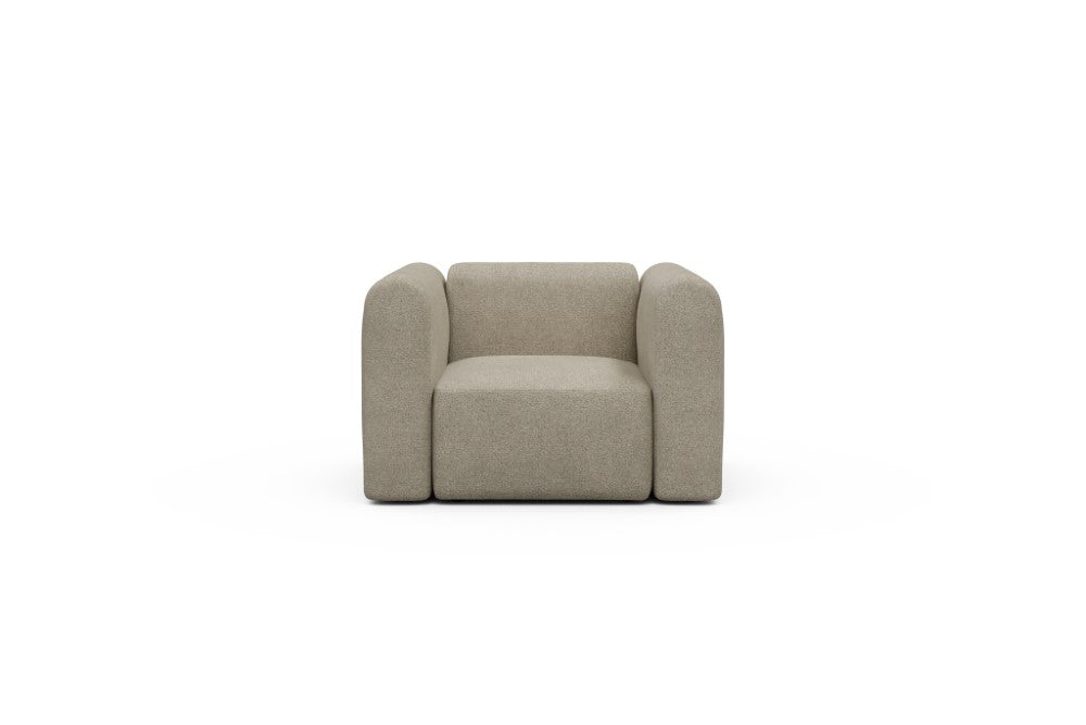 Rund Modular Sofa - Configurations 2 - A1H - 123 x 97 cm - 1.5 Seater - 539 Bouclé Beige