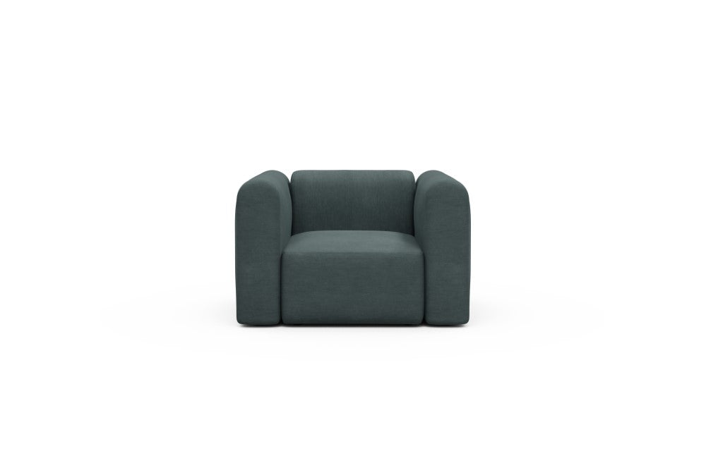Rund Modular Sofa - Configurations 2 - A1H - 123 x 97 cm - 1.5 Seater - 573 Vivus Dusty Blue