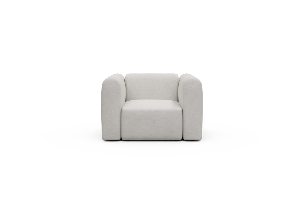 Rund Modular Sofa - Configurations 2 - A1H - 123 x 97 cm - 1.5 Seater - 574 Vivus Dusty Off White