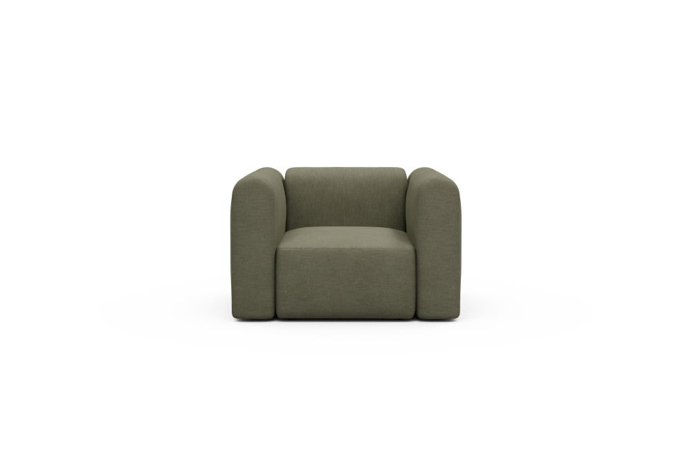 Rund Modular Sofa - Configurations 2 - A1H - 123 x 97 cm - 1.5 Seater - 575 Vivus Dusty Olive