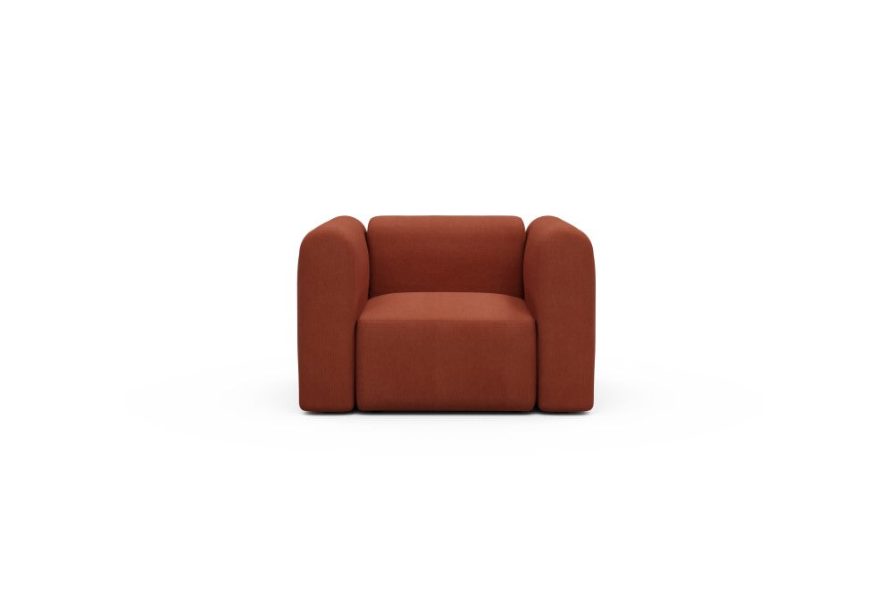 Rund Modular Sofa - Configurations 2 - A1H - 123 x 97 cm - 1.5 Seater - 581 Argus Rust