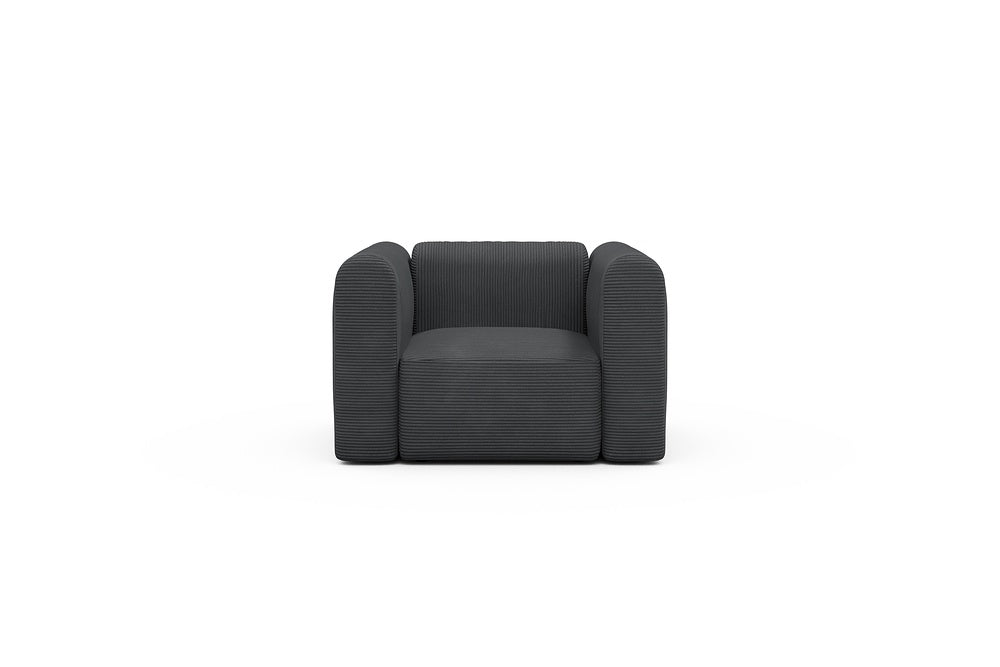 Rund Modular Sofa - Configurations 2 - A1H - 123 x 97 cm - 1.5 Seater - 593 Corduroy Graphite