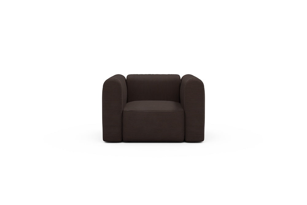 Rund Modular Sofa - Configurations 2 - A1H - 123 x 97 cm - 1.5 Seater - 600 Corduroy Cocoa