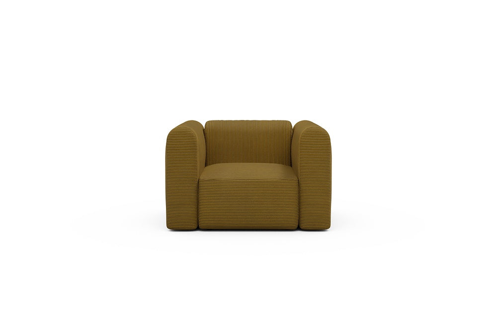 Rund Modular Sofa - Configurations 2 - A1H - 123 x 97 cm - 1.5 Seater - 601 Corduroy Ochre