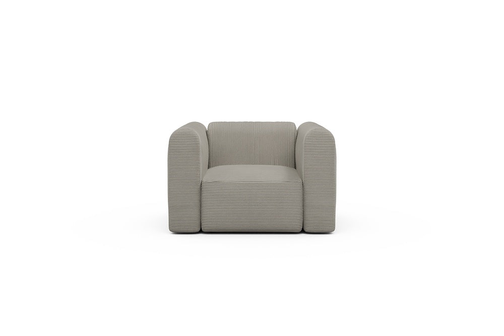 Rund Modular Sofa - Configurations 2 - A1H - 123 x 97 cm - 1.5 Seater - 603 Corduroy Beige