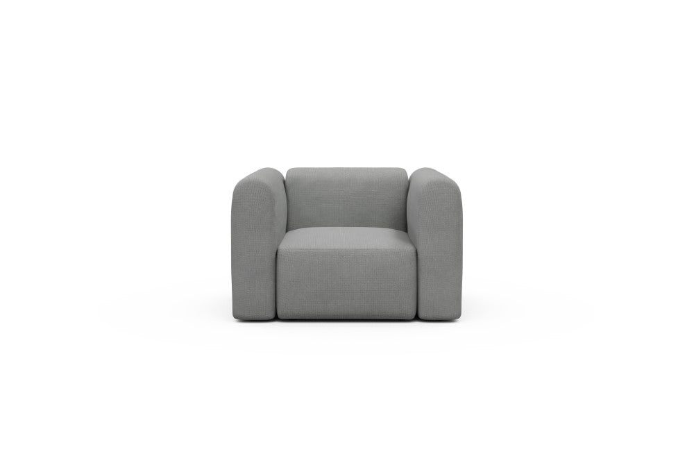 Rund Modular Sofa - Configurations 2 - A1H - 123 x 97 cm - 1.5 Seater - 764 Cura Sand Grey