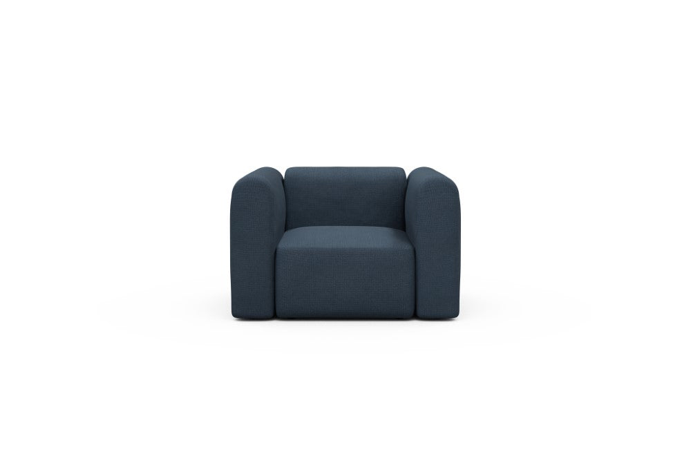 Rund Modular Sofa - Configurations 2 - A1H - 123 x 97 cm - 1.5 Seater - 768 Cura Oxford Blue