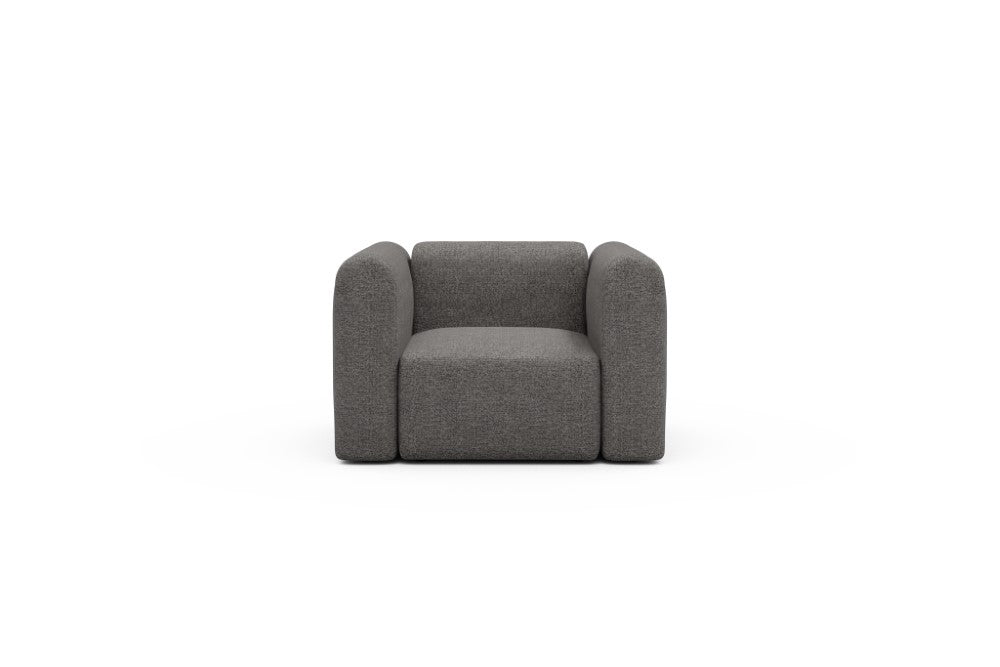 Rund Modular Sofa - Configurations 2 - A1H - 123 x 97 cm - 1.5 Seater - 772 Carreno Salt & Pepper
