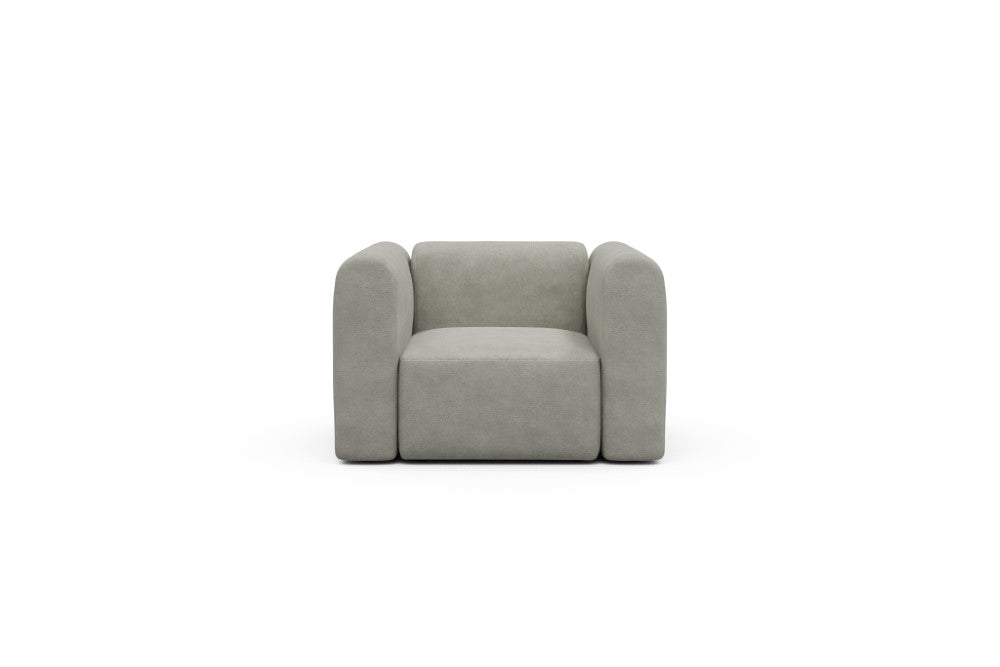 Rund Modular Sofa - Configurations 2 - A1H - 123 x 97 cm - 1.5 Seater - 773 Carreno Moon Stone White