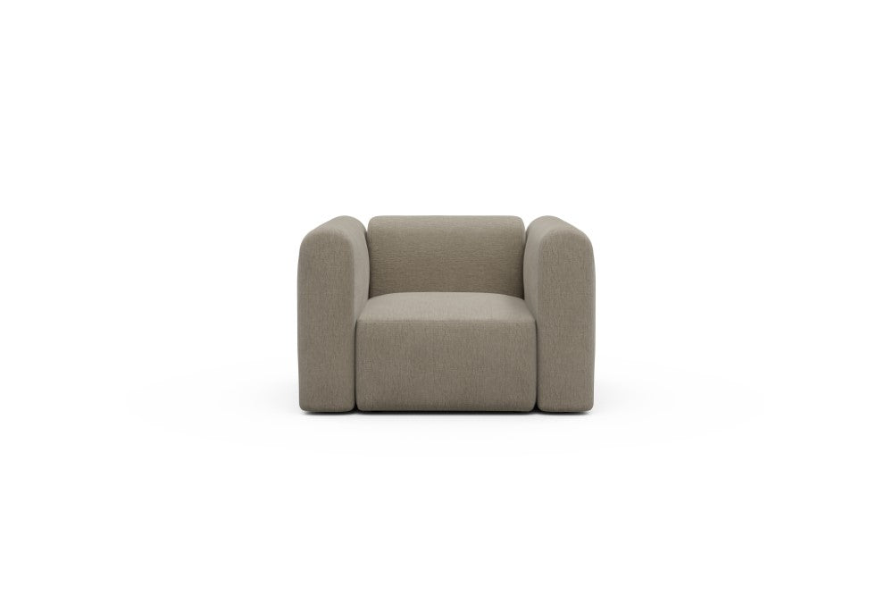 Rund Modular Sofa - Configurations 2 - A1H - 123 x 97 cm - 1.5 Seater - 810 Smooth Smooth Beige
