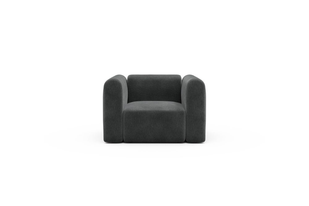 Rund Modular Sofa - Configurations 2 - A1H - 123 x 97 cm - 1.5 Seater - 811 Smooth Deep Warm Grey