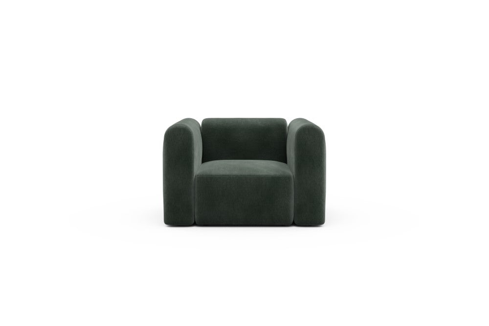 Rund Modular Sofa - Configurations 2 - A1H - 123 x 97 cm - 1.5 Seater - 814 Smooth Laural Green
