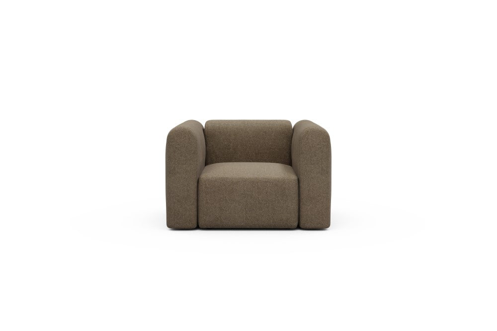 Rund Modular Sofa - Configurations 2 - A1H - 123 x 97 cm - 1.5 Seater - 817 Aivi Khaki Brown