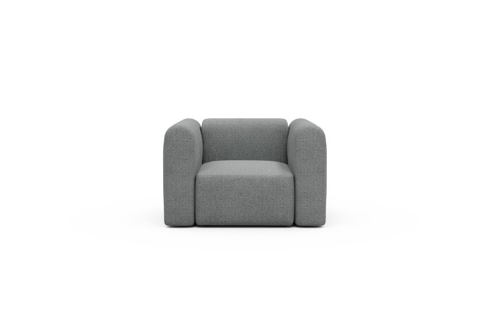 Rund Modular Sofa - Configurations 2 - A1H - 123 x 97 cm - 1.5 Seater - 819 Aivi Gravel Grey