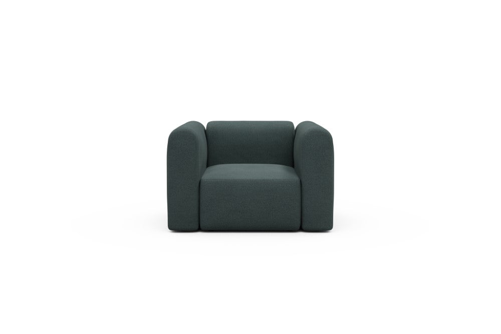 Rund Modular Sofa - Configurations 2 - A1H - 123 x 97 cm - 1.5 Seater - 851 Mahoga Dark Blue