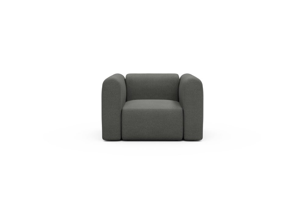 Rund Modular Sofa - Configurations 2 - A1H - 123 x 97 cm - 1.5 Seater - 852 Mahoga Seal Grey
