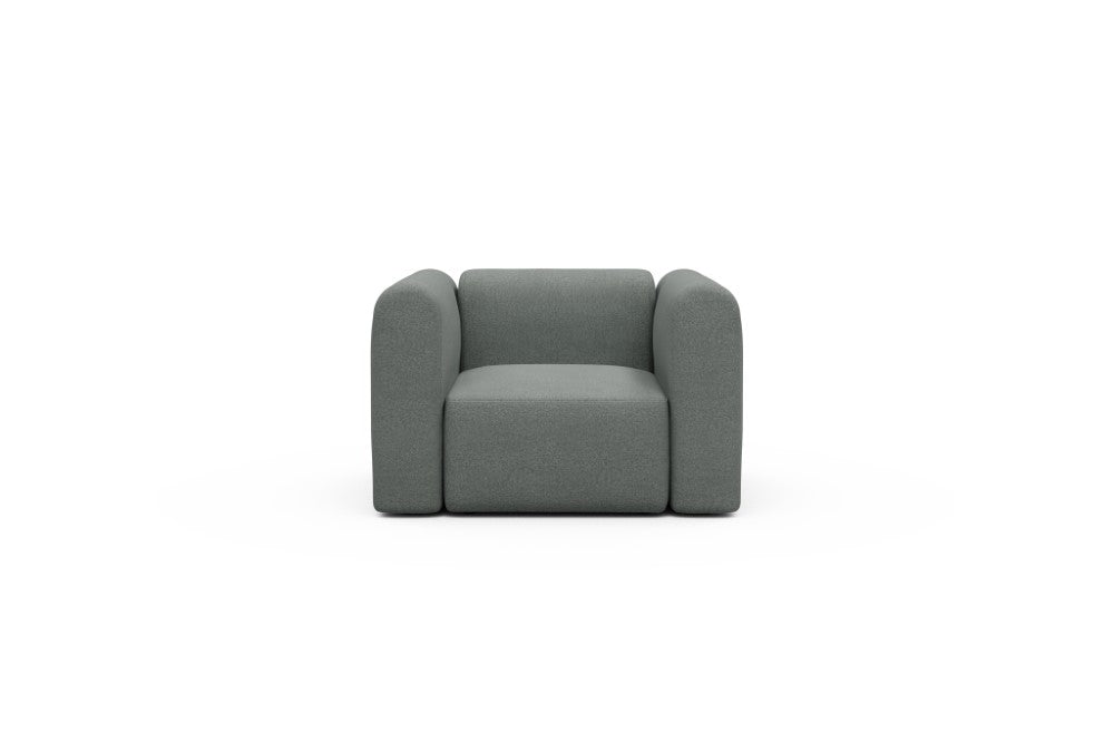 Rund Modular Sofa - Configurations 2 - A1H - 123 x 97 cm - 1.5 Seater - 853 Mahoga Dove Grey