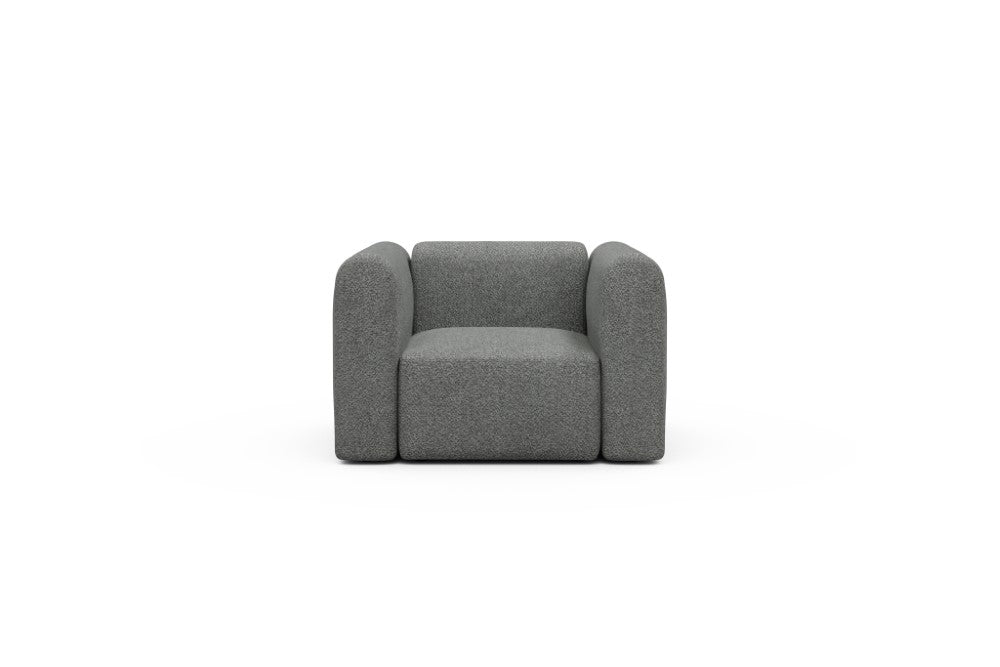 Rund Modular Sofa - Configurations 2 - A1H - 123 x 97 cm - 1.5 Seater - 868 Vanora Warm Grey
