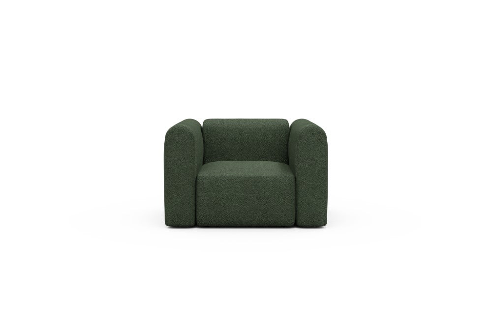 Rund Modular Sofa - Configurations 2 - A1H - 123 x 97 cm - 1.5 Seater - 869 Vanora Deep Green