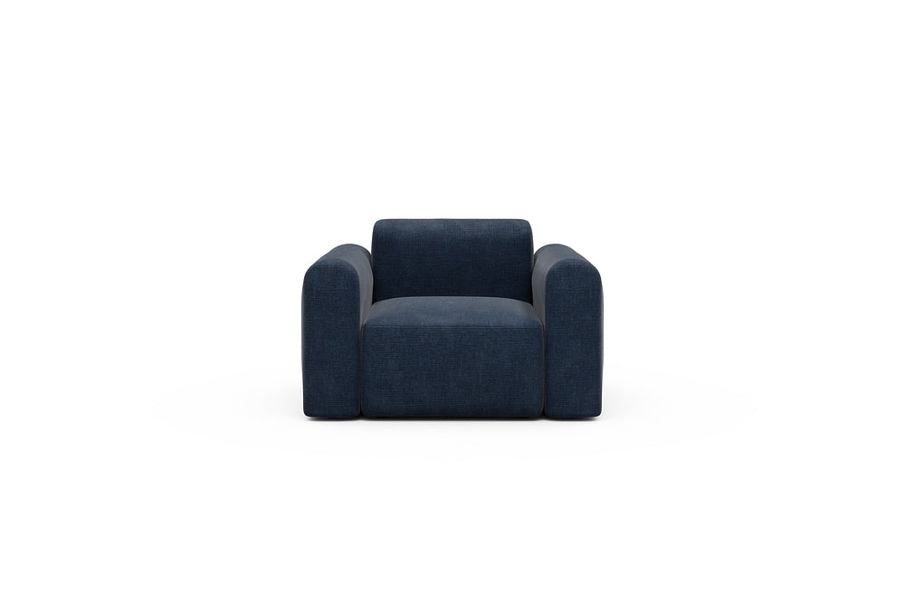 Rund Modular Sofa - Configurations 2 - A1L - 146 x 97 cm - 1.5 Seater - 414 Esina Indigo Blue