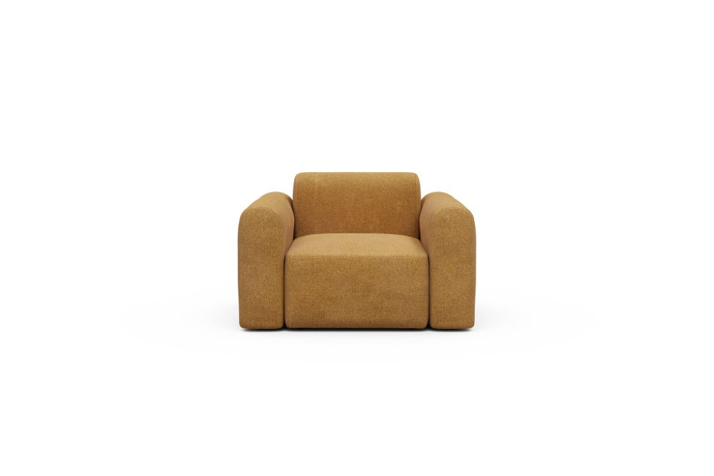 Rund Modular Sofa - Configurations 2 - A1L - 146 x 97 cm - 1.5 Seater - 497 Casone Warm Yellow